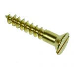 CSK SLOT WOOD SCREW BRASS