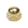 HEX DOME NUTS BRASS