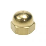 HEX DOME NUTS BRASS