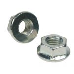 HEX FLANGE NUTS PLAIN BRIGHT ZINC