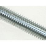 MILD STEEL THREADED BAR 1 METRE LENGTHS STEEL BRIGHT ZINC (1 Piece)