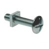 ROOFING BOLTS & SQUARE NUTS BRIGHT ZINC