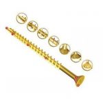 COUNTERSUNK XR VORTEX CHIPBOARD SCREWS ZINC & YELLOW TRADE TUB