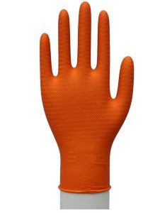 orange gripper gloves