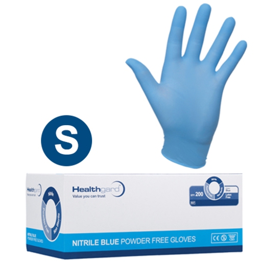 Nitrile blue powder-free gloves pack of 200